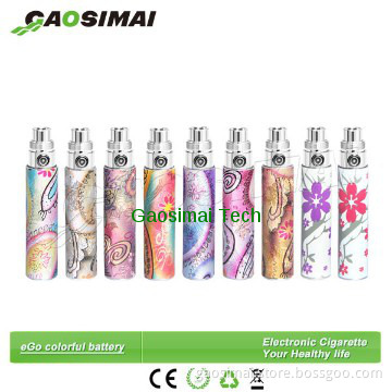 Colorful printing pattern battery 900mah electronic cigarette eGo q